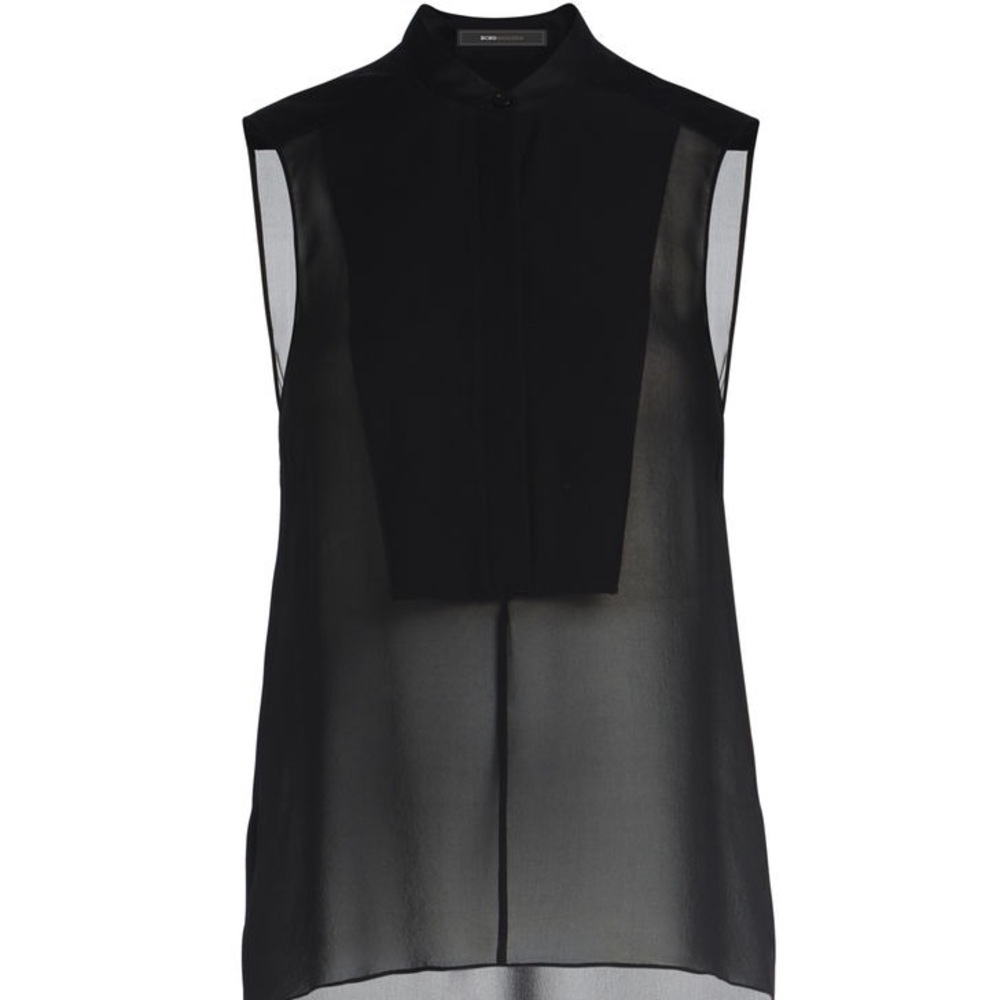 BCBG Priscilla Silk Top - High Low Hem